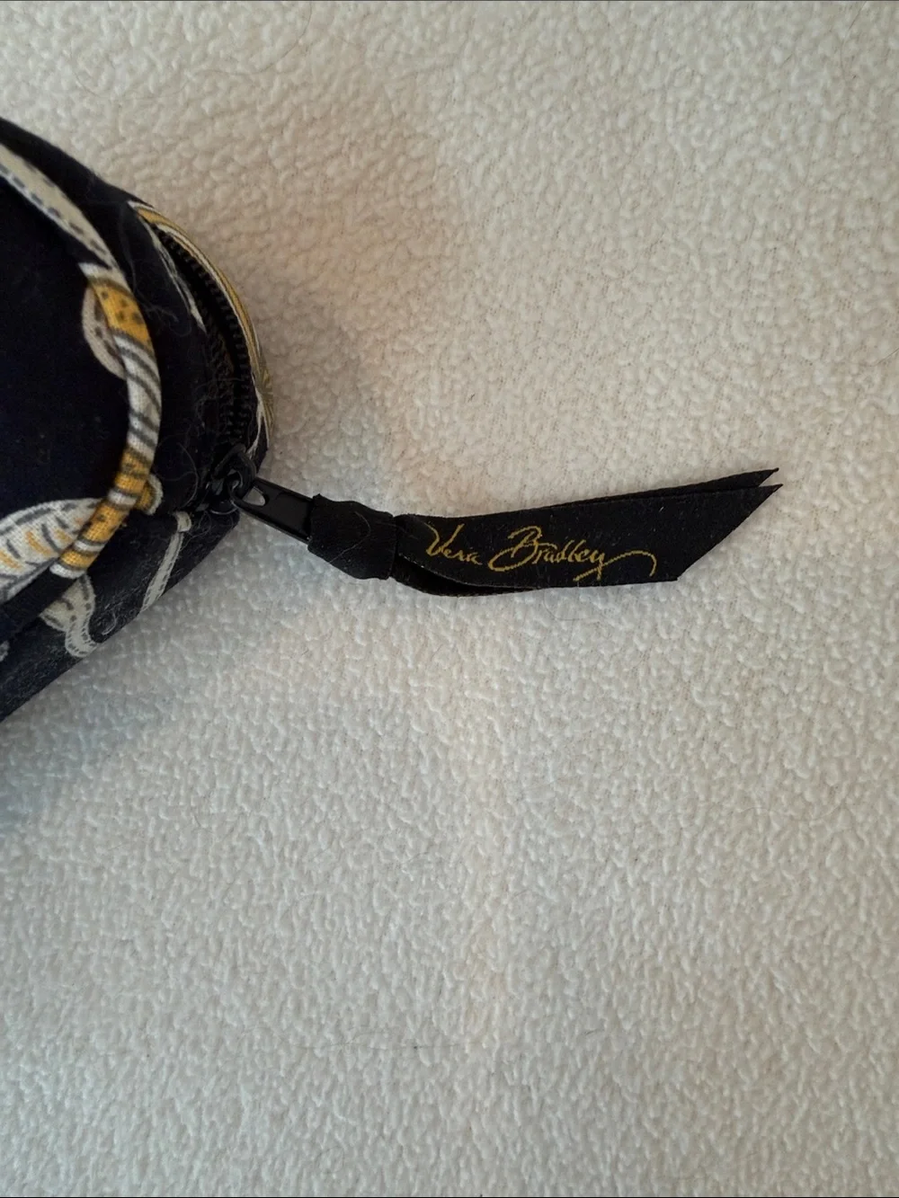 Vera Bradley Black, White & Gold Floral Eyeglass Case